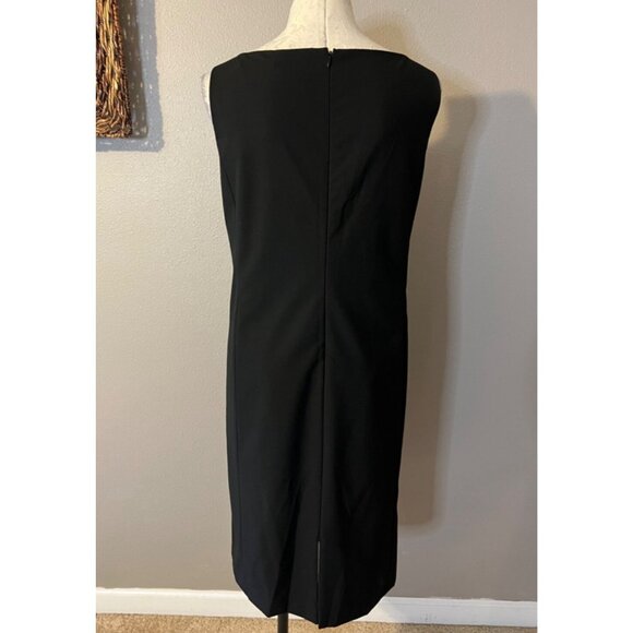Tahari Dress Black 14W 14 W Stretch Sleeveless Classic Career Church Party - Picture 4 of 8
